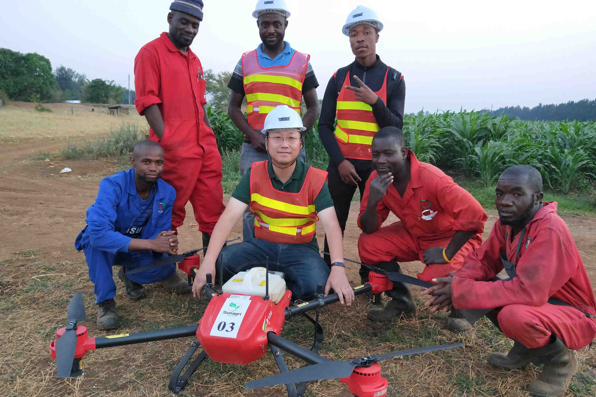 from zambia to china, drones unleashed to defend crops against fall armyworm