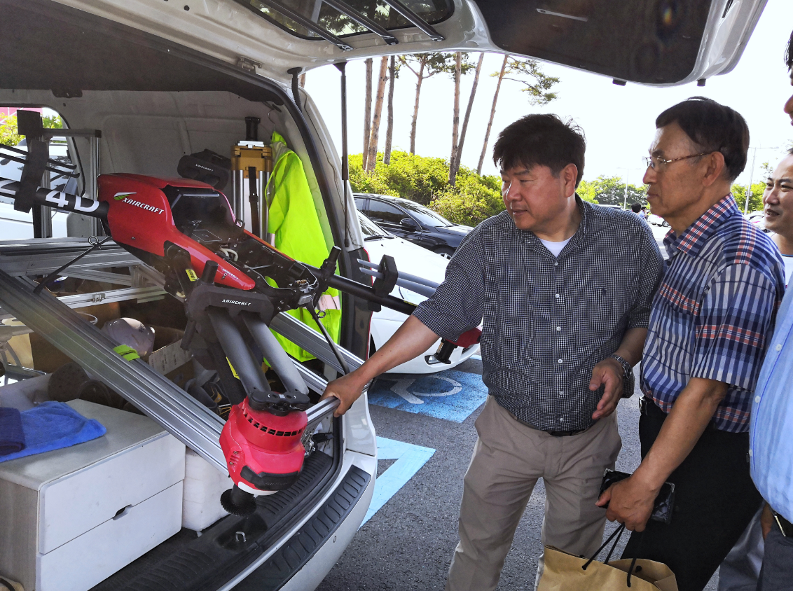 drone packed in van