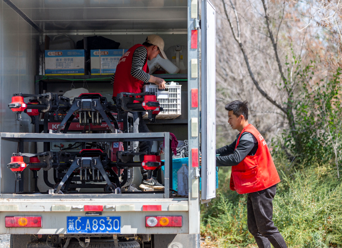 xag crop protection team assembled in xinjiang