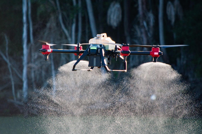 atomisation spraying effect of xag agricultural drone