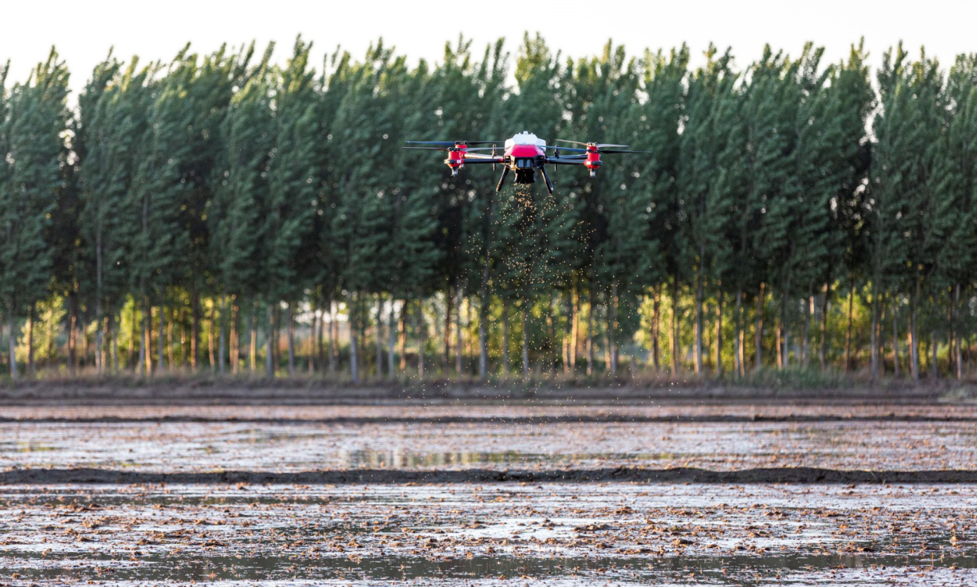 xag agricultural uas spread seeds during this spring planting