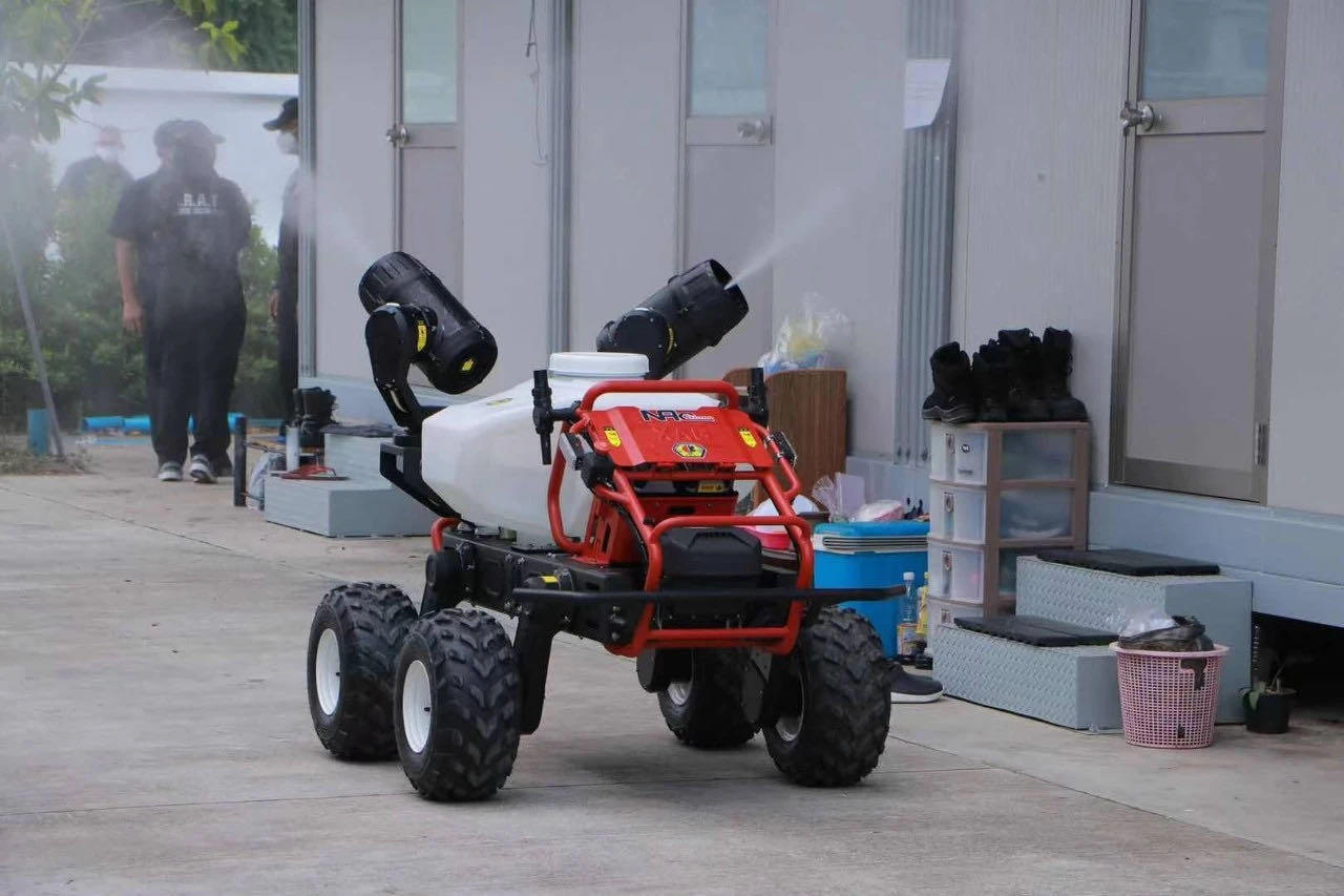 xag r150 unmanned ground vehicle conducted disinfection in thailand