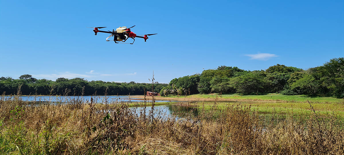 drone to combat water weeds